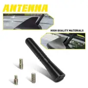 2Pc Universal 2.2 Inch Antenna Short Aerial Stubby Bee Sting Black with 3 Screws (for: Renault)