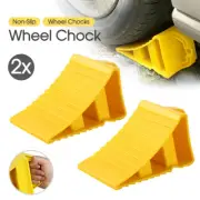 2X Multipurpose Wheel Chock Wedges Car Stopper Wheel Alignment Block