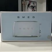 Smeg 50's Retro Style Aesthetic 4x2 Slice Toaster, Stainless Steel New