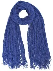 WISPY KNIT FRINGE SQUARE SCARF
