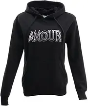 [FIL] Women's Fleece Hoodie Hooded Jumper Pullover w Sequins - Amour