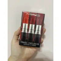 在飛比找蝦皮購物優惠-MAC 口紅 三件組 chili ,ruby woo, la