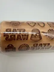 Star Wars Wooden Embossing Rolling Pin Pattern Baking Cookie Dough FREE SHIP!