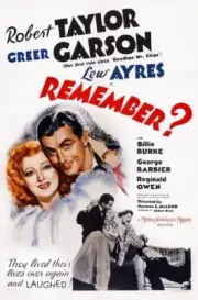 Remember? poster Greer Garson Robert Taylor Robert Taylor 1939 OLD MOVIE PHOTO