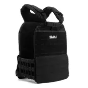 SMAI Weight Vest Adjustable - Plate Carrier + Pair 2.5kg Plates - Black
