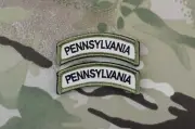 Pennsylvania State Tab Uniform Embroidered Patch Set PA Multicam OCP Hook/Loop