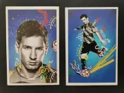 MESSI RARE STICKERS LOT X 2 PREVIEW WC 2014 PEPSI ALBUM