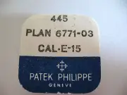 PATEK PHILIPPE E15 WATCH SET BRIDGE PART NUMBER 445