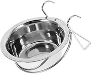 Generic Stainless Steel Hanging Dog Bowl Design Easy to Clean Durable Metal Feeder for Puppies and Kittens for Dog Cages and