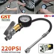 Tyre Inflator Truck Car Motorcycle Air Tire Pressure Gauge With Hose Pump