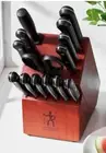 HENCKELS International Fine Edge 15-Piece Knife Block Set - Black Knives