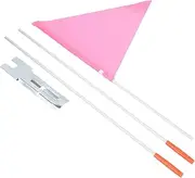1 Set Bicycle flagpole Bike Safety Flag Bike Holder Kids Flag Bike Flag with Pole Bike Trailer Flag Cycling Handlebar Flag Meme Glasses Riding Advertising Banner Glass Fiber Child