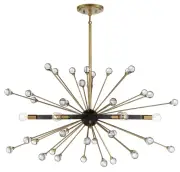 Savoy House 1-1858-6-62 Ariel 6-Light Oval Chandelier in Como Black with Gold