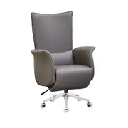 Office Eecutive Chair Swivel Reclining Seat Retractable Footrest Ergonomic Grey