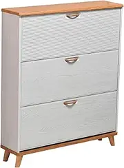 Shoe Storage Cabinet Wooden Shoe Cabinet with Flip Doors, Layer Capacity Storage Cabinet for Sneakers Sandals Slippers, Slim Shoe Rack Organizer Shoe Organizer