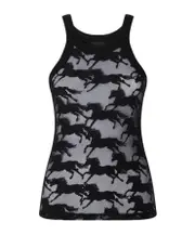 Pinko X Patrick McDowell Semi-Sheer Tank Top S,XL,XS,L,M Black