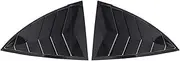 Matte Carbon Fiber Side Window Louver Cover Style Compatible for Tesla Model Y 2021-2023 Accessories Rear Window Spoiler Splitter Cover(Glossy Black)