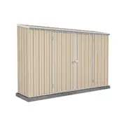 Absco Sheds 3.0 x 0.78 x 1.95m Cream Economy Double Door Garden Shed