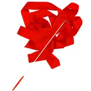 4m Gymnastics Rhythmic Dancing Ballet Ribbon Streamer Twirling Baton Rod Wand red