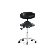 Saddle Stool Chair with Back Rolling Esthetician Seat for Salon Tattoo Shop S...