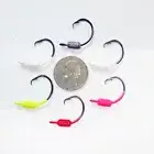 3/0 - 1/16 oz WEIGHTED CIRCLE HOOK JIGS 3/0 Mustad Hook (25 Pack) 6 Colors