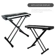 Adjustable Keyboard Stand Heights Folding Double Braced X Style Music Piano