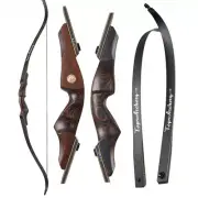 60'' Archery Recurve Bow 30-60lbs Wooden Right-hand Take-down Bow for Archery
