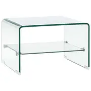 Coffee Table Clear 50x45x33 cm Tempered Glass vidaXL