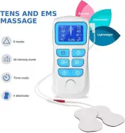 TENS Machine with TENS Pad EMS Stimulator Body Massage for Back Legs Pain Relief