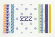 Kangaroo Paw Designs Sigma x3 Sorority Handpainted Needlepoint Canvas