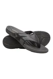 Mens Comfort Leather Flip Flops