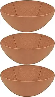 Coco Coir Planter Liner, Fabric Flower Basket Insert, Round Pot Holder Liner, Set of 3, S/M/L, Pre-Cut Natural Fiber Padding, Breathable Moisture Retainer, Outdoor Garden Use