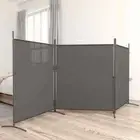 3 Panel Room Divider Foldable Screen Privacy Stand Bedroom Partition Anthracite