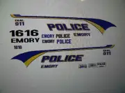 Emory Georgia Police Patrol Car Decals 1:64 two for one money
