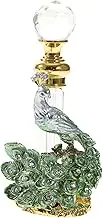 Yardenfun Vintage Glass Perfume Container Peacock Design Essential Oil Bottle Clear Vintage Spray Bottle for Perfume Aromatherapy Travel Friendly Leak Design