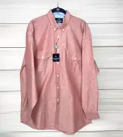 New Regatta Sport Button Shirt Briar Rose Cotton Pockets Men’s L NWT