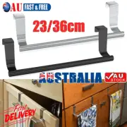 Over Door Tea Towel Holder Rack Bathroom Rail Cupboard Hanger Kitchen Bar HookET