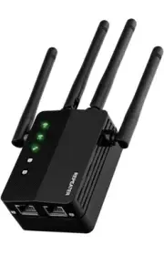 BLACK WiFi Extender WiFi Booster Cover up to 12880 sq.ft & 105 Devices 1200Mbps