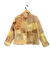 Indian Yellow Patchwork Cotton Quilted Unisex Jacket Women's Clothing Jacket AU