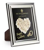 8”x 6” in Wedding Solid 925 Sterling Silver Photo Frame 7306/15×20*HW*CB*USA