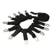 Adjustable Bed Sheet Holder Straps 12 Clips Gripper Bed Cover Sheet Suspenders