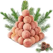 Aromatic Cedar Ball, Cedar Wood Ball Insect Repellent 100% Natural Cedar Ball, Used for Clothing Storage, Drawers, Storage Boxes, Wardrobes, Closets to Prevent Moth.-50Pcs
