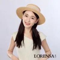 在飛比找momo購物網優惠-【Lorensa 蘿芮】拉菲亞草平頂可愛渡假風遮陽草帽