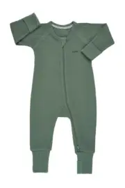 Bonds Baby Long Sleeve Waffle Zip Zippy Wondersuit Romper size 2 Colour Khaki