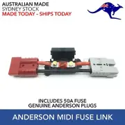 Anderson (GENUINE) Plug Red/Grey Adaptor 12V 50A 8AWG Midi Fuse