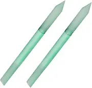 2pcs Manicure Tools Nail File Nails Cuticle Stick Cuticle Pushers Nail Cuticle Tool Nail Buffers Blocks Glass Cuticle Pusher Nail Buffing Block Nail Stick Transparent Glass