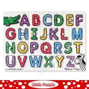 Melissa & Doug Alphabet Wooden Peg Puzzle (26 pcs)