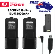 3800mAh-BAOFENG Extended Battery Replacement for UV-5R Radio Batteries NEW