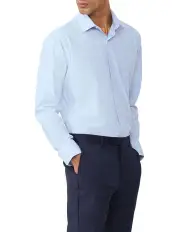 [Van Heusen] Classic Shirt Mini Check in Sky