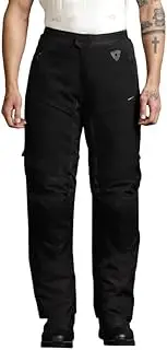 Royal Enfield X Rev'It Mens Darcha Pro Riding Trouser Black Seeflex™ Ce-Level 2 Knee Tectors and Seesmart Ce-Level 1 Hip Tectors(30") 76 Cm Along with 3D Ballistic Air mesh for Excellent Ventilation